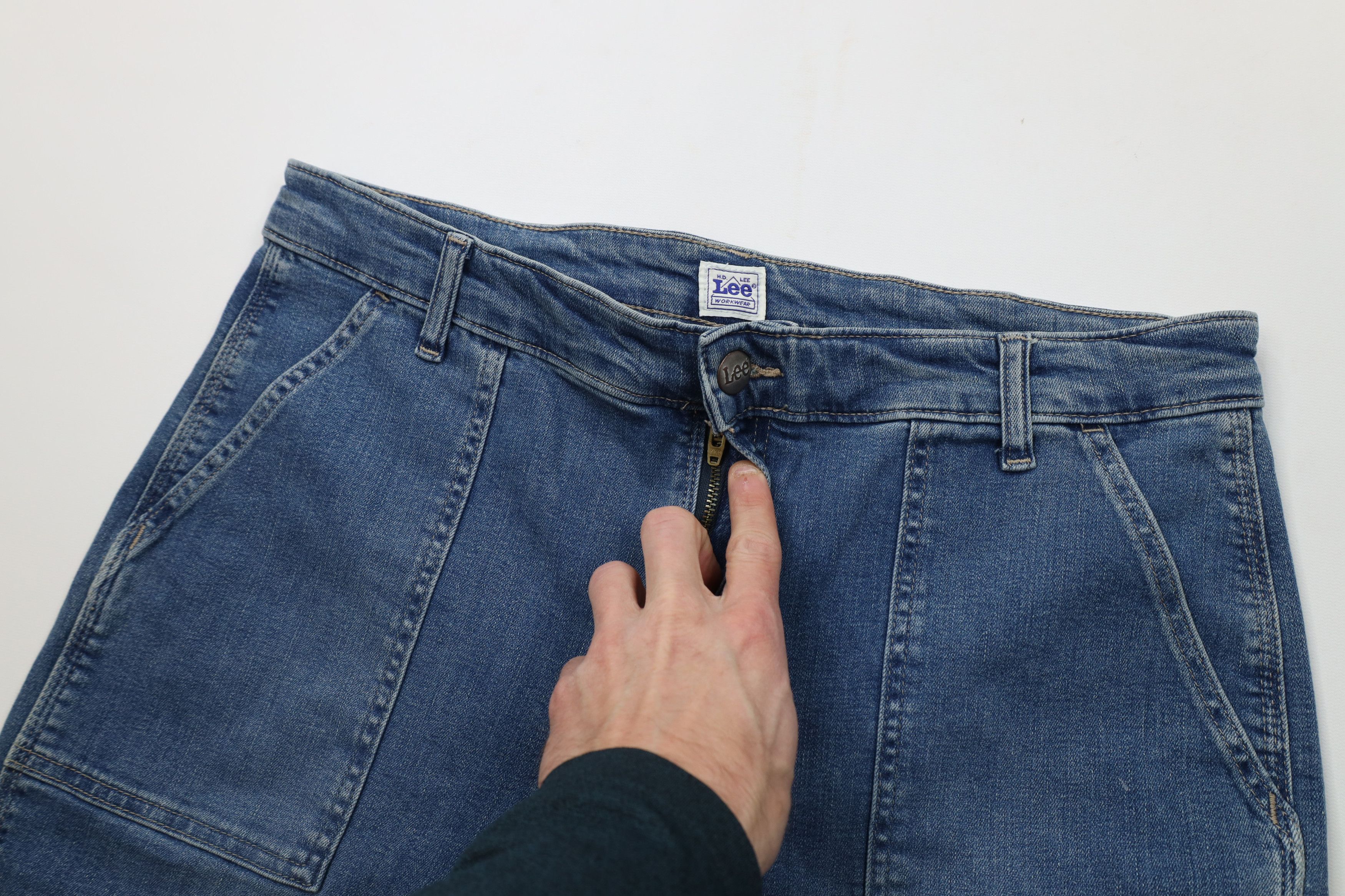 Lee Vintage Lee Workwear Stretch Utility Wide Leg Dungaree Jeans Size XXL / US 16-18 / IT 52-54 - 9 Thumbnail