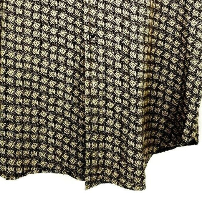 Murano Murano Button Front Shirt Mens Size XL Linen Blend Tan Gray Size US XL / EU 56 / 4 - 9 Thumbnail
