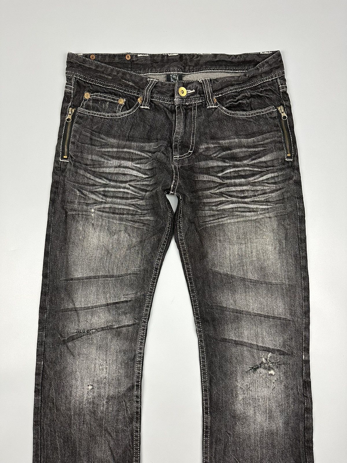 If Six Was Nine × Le Grande Bleu (L.G.B.) × semanticdesign 🔥Seditionaries🔥Distressed Semantic Design Denim Size US 32 / EU 48 - 5 Thumbnail