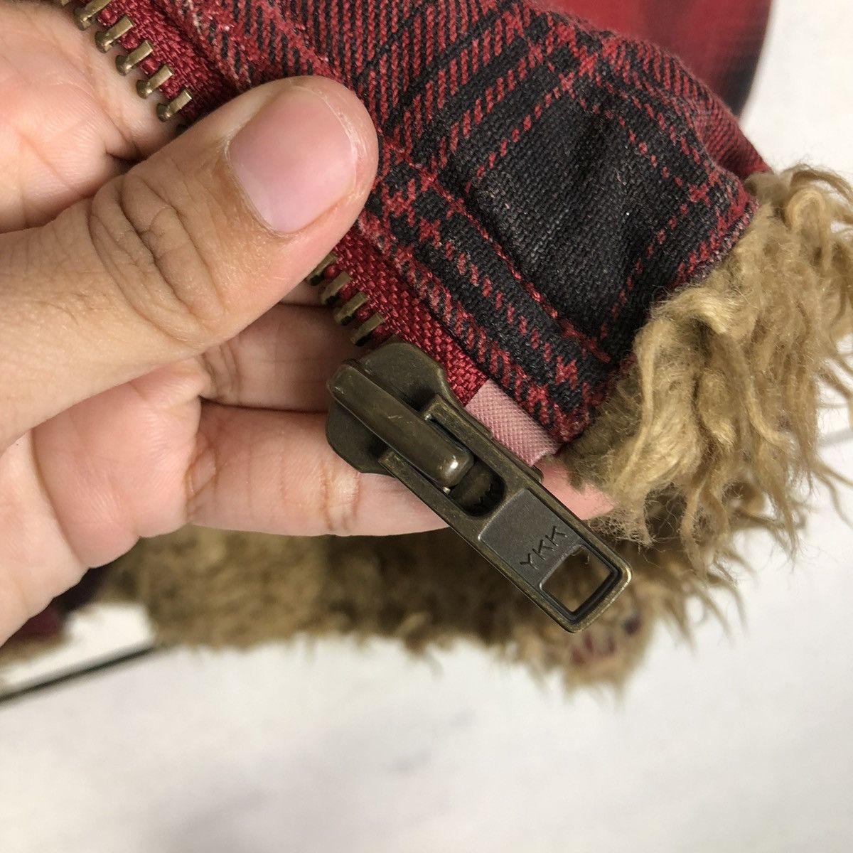 Hysteric Glamour 🔥VTG BIKER JACKET RANCH WEAR MARLONO FUR BLANKET TARTAN Size US L / EU 52-54 / 3 - 19 Thumbnail