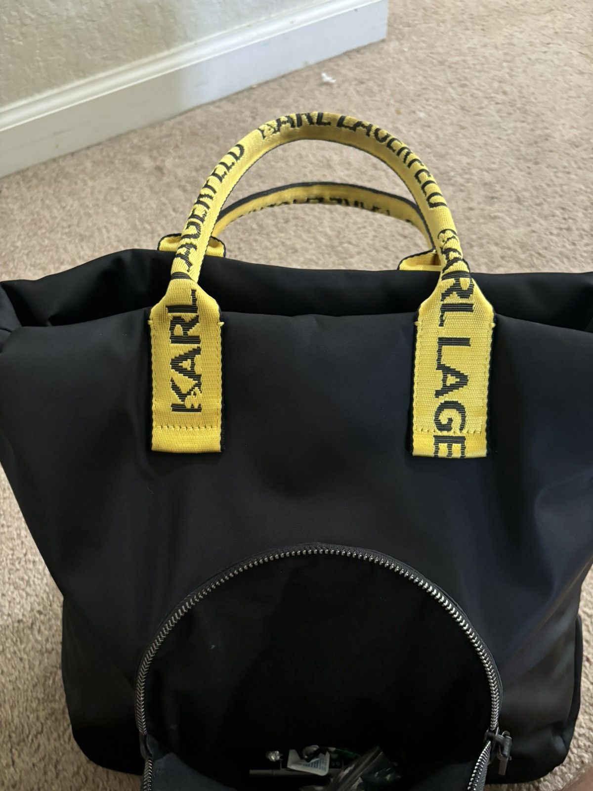 Karl Lagerfeld Karl Lagerfield x Smiley World Nylon Tote Size ONE SIZE - 5 Thumbnail