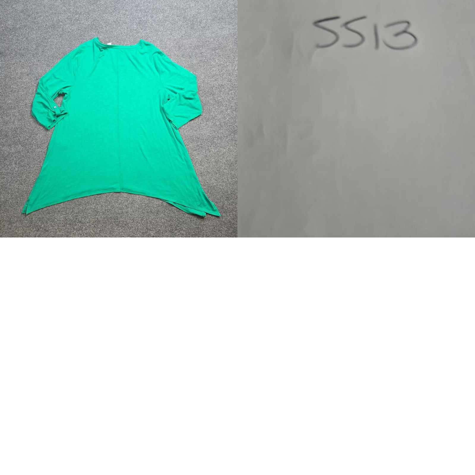 Vintage Chicos Top Tunic Blouse 3/4 Sleeve Round Neck Stretchy Green XL Women Size XL / US 12-14 / IT 48-50 - 8 Thumbnail