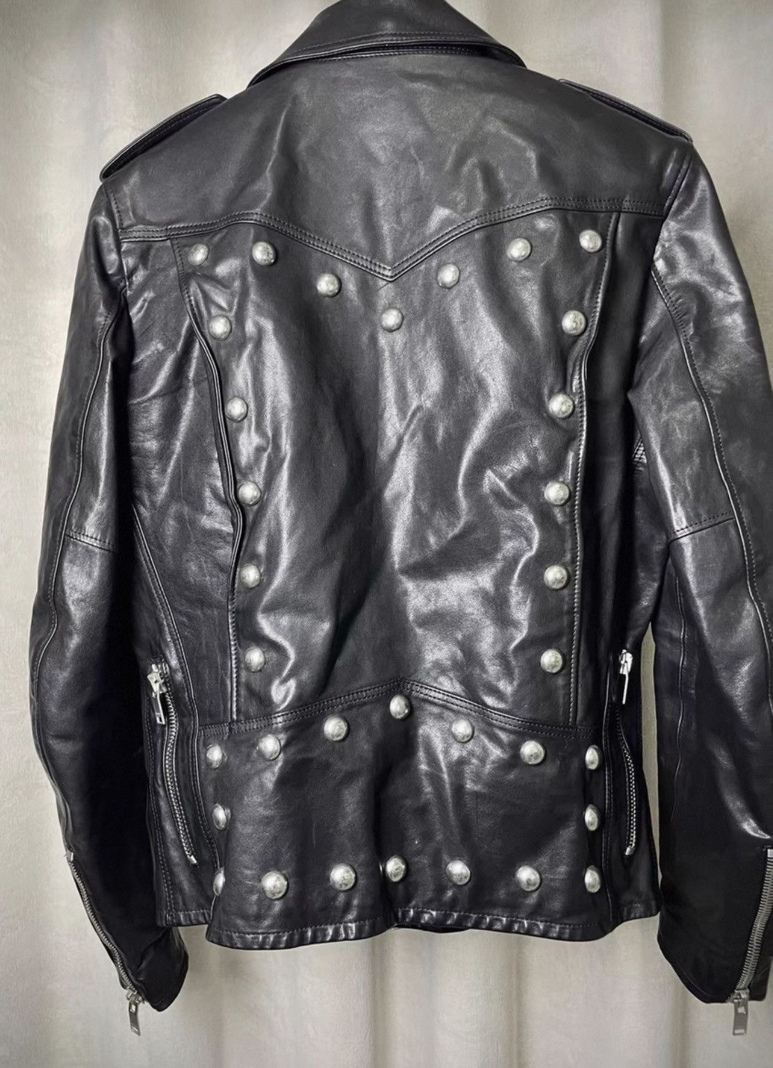 Saint Laurent Paris Saint Laurent Studded Leather Jacket Runway SS2015 Size US S / EU 44-46 / 1 - 6 Thumbnail
