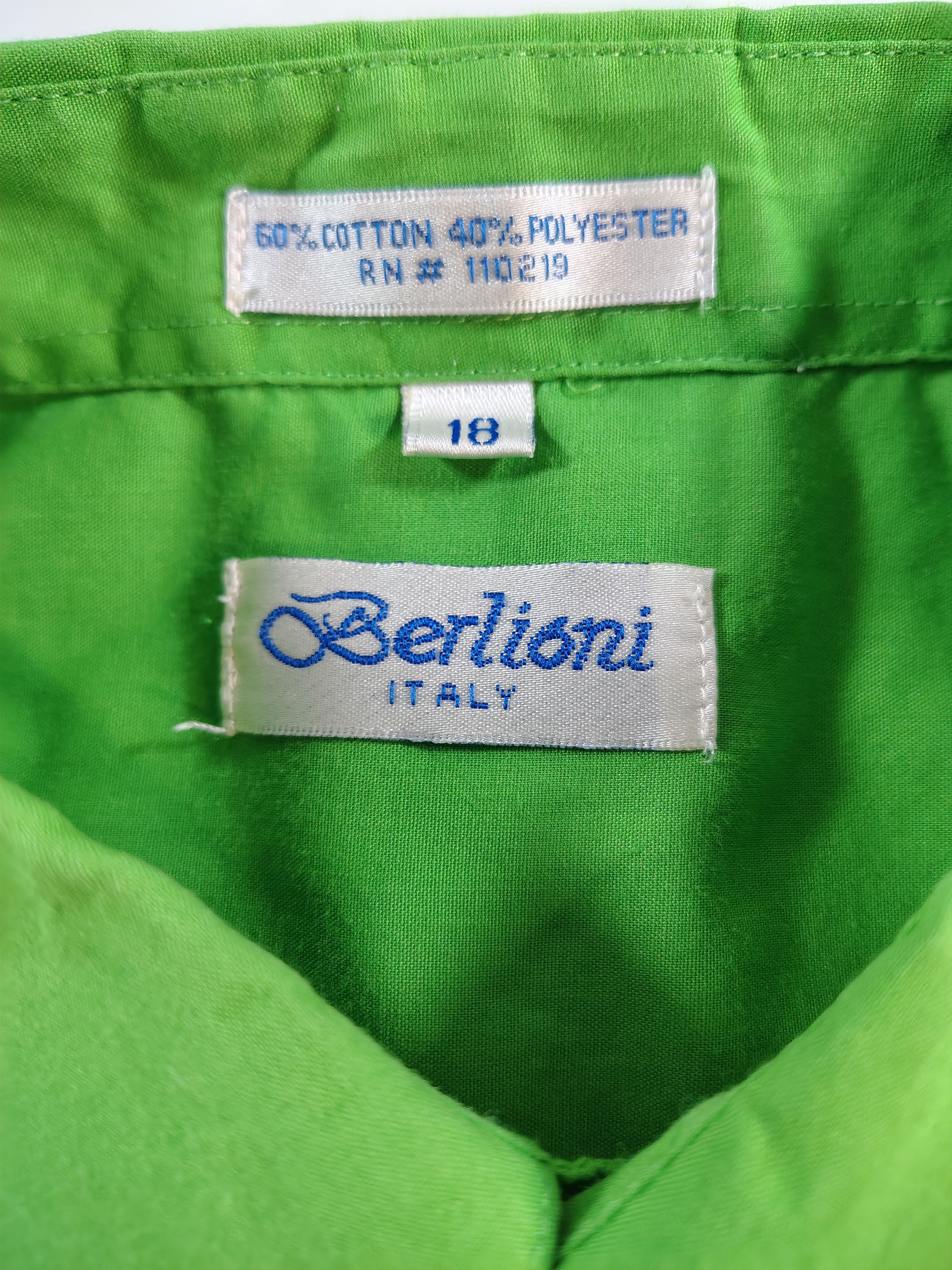 Other Women's XL Long Sleeve Green Berlioni Button-Up Shirt Size XL / US 12-14 / IT 48-50 - 2 Thumbnail