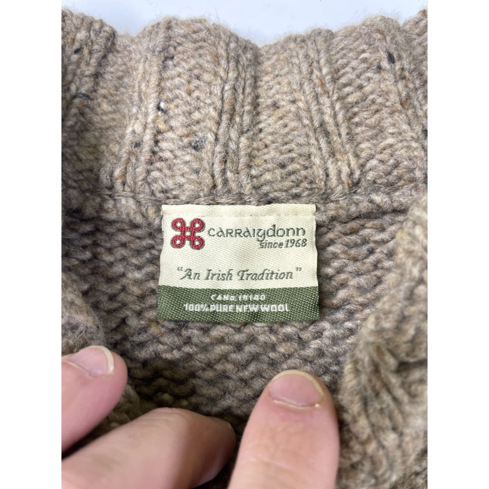 Vintage Carraig Donn Cardigan Long Sweater Womens S Aran Wool Button Front Ireland Size S / US 4 / IT 40 - 3 Thumbnail