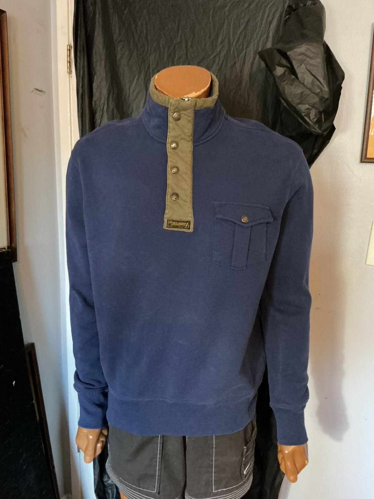 Polo Ralph Lauren Vintage Polo Ralph Lauren Pocket 1/4 Zip Pullover Sweatshirt Size US L / EU 52-54 / 3 - 10 Thumbnail