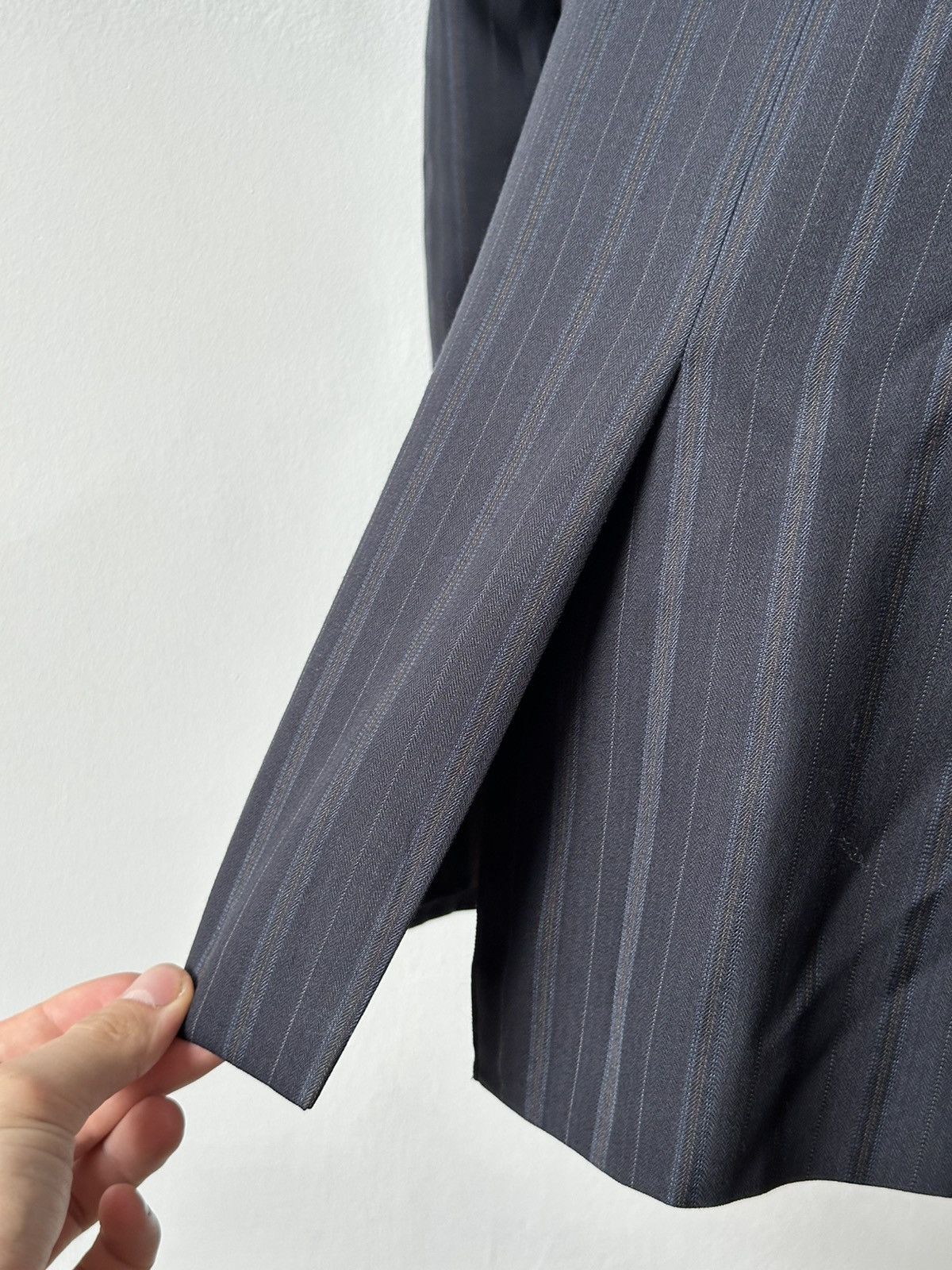 Dolce & Gabbana Dolce Gabbana Gray Striped Blazer Size 52R - 9 Thumbnail