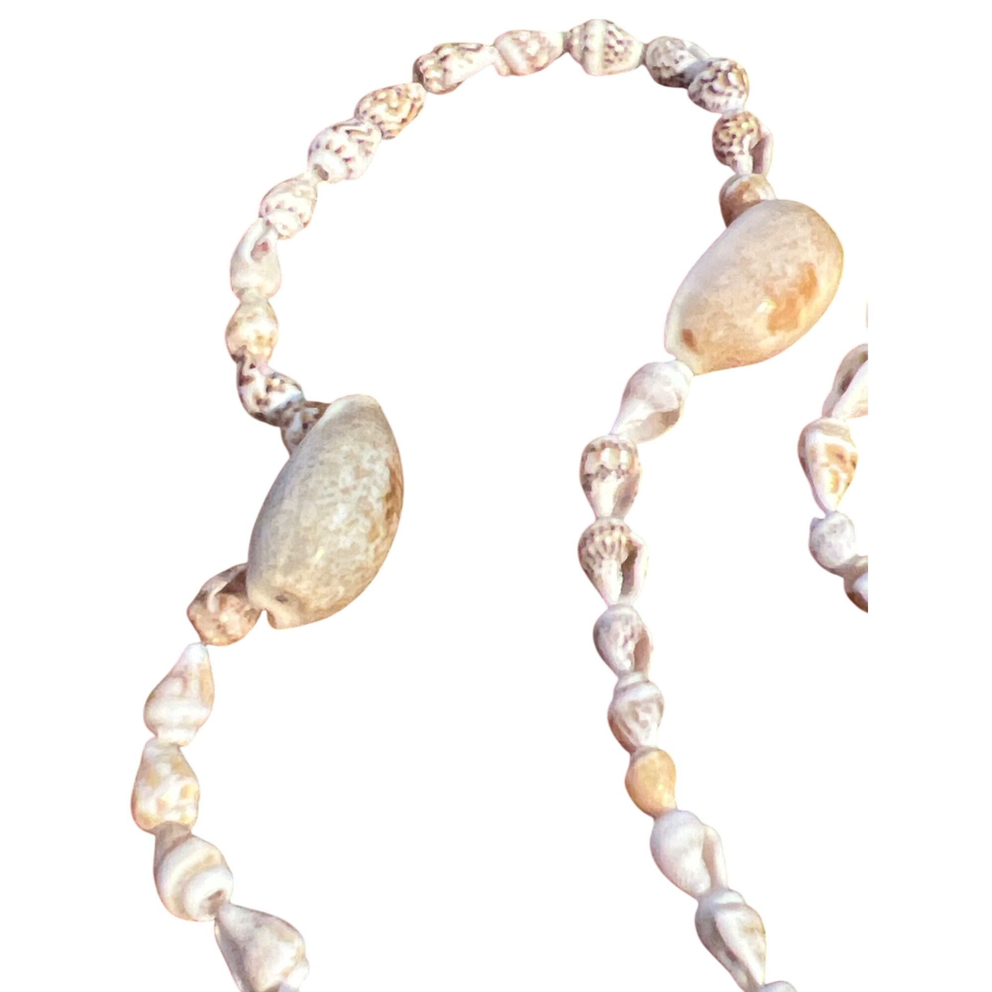 Other Vintage Hawaiian Shell Necklace Natural Beige White Shells C Size ONE SIZE - 3 Thumbnail