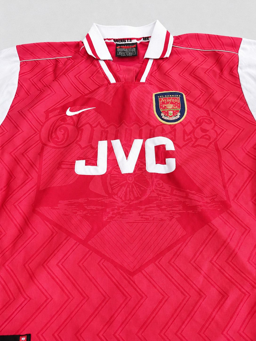 Nike Vintage Arsenal Nike JVC Gunners Jersey 1990s Red/White L Size US L / EU 52-54 / 3 - 2 Thumbnail