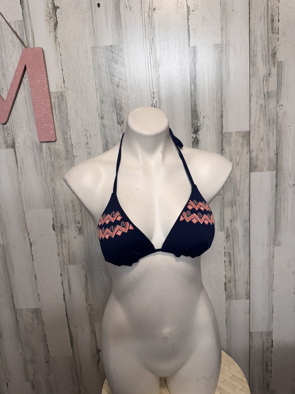 Other Atmosphere Bikini Top Embroidered Triangle Swim Size 8 Size ONE SIZE - 2 Thumbnail
