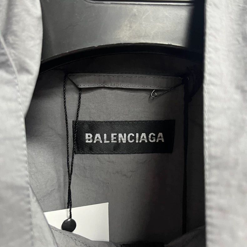 Balenciaga Balenciaga latest gray logo printed zipper high neck long s Size US L / EU 52-54 / 3 - 2 Thumbnail