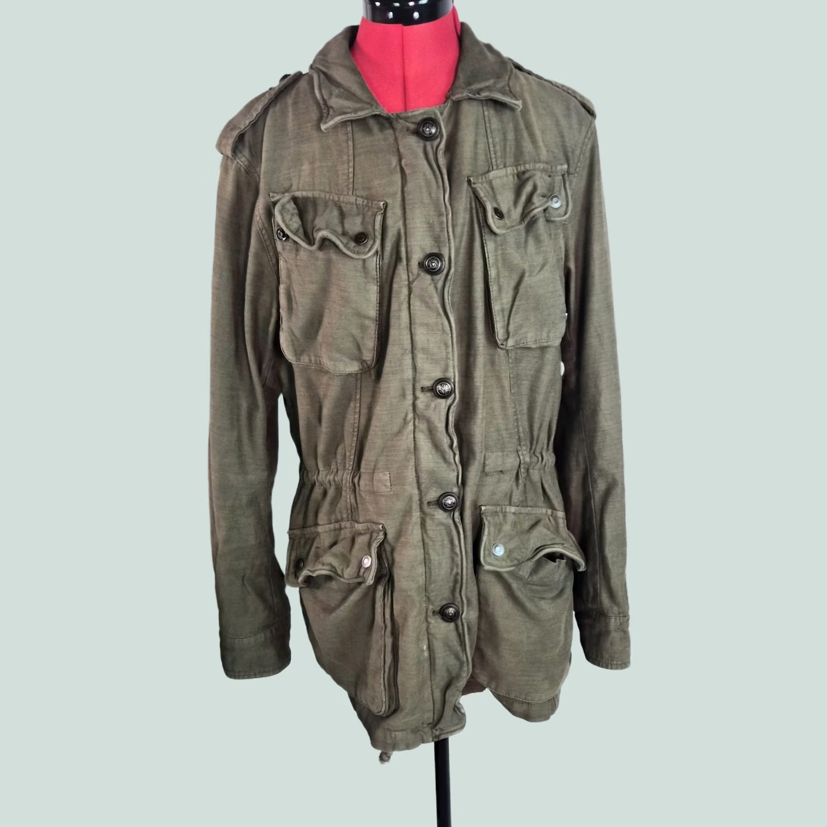 Free People Free People Military Cargo Green Parka Grunge Coat Jacket Womens Medium Size M / US 6-8 / IT 42-44 - 1 Thumbnail
