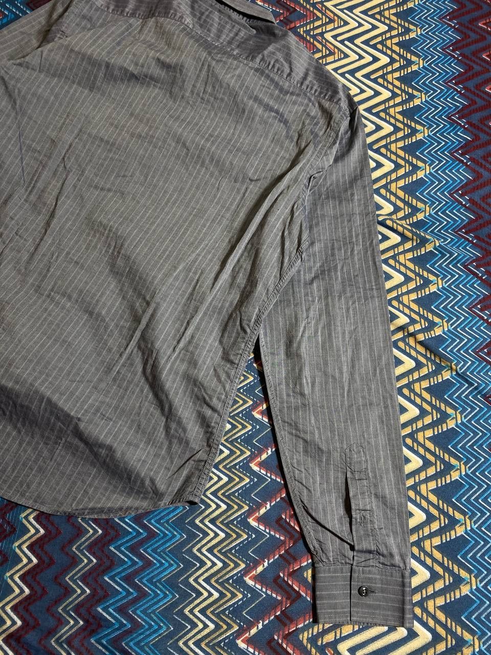 Burberry Vintage Y2K striped shirt Burberry gray Luxury streetwear Size US M / EU 48-50 / 2 - 18 Thumbnail