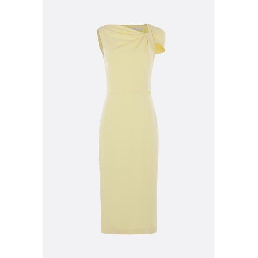 Givenchy GIVENCHY Yellow Cady Sleeveless Draped Dress New & Authentic Size L / US 10 / IT 46 - 1 Thumbnail