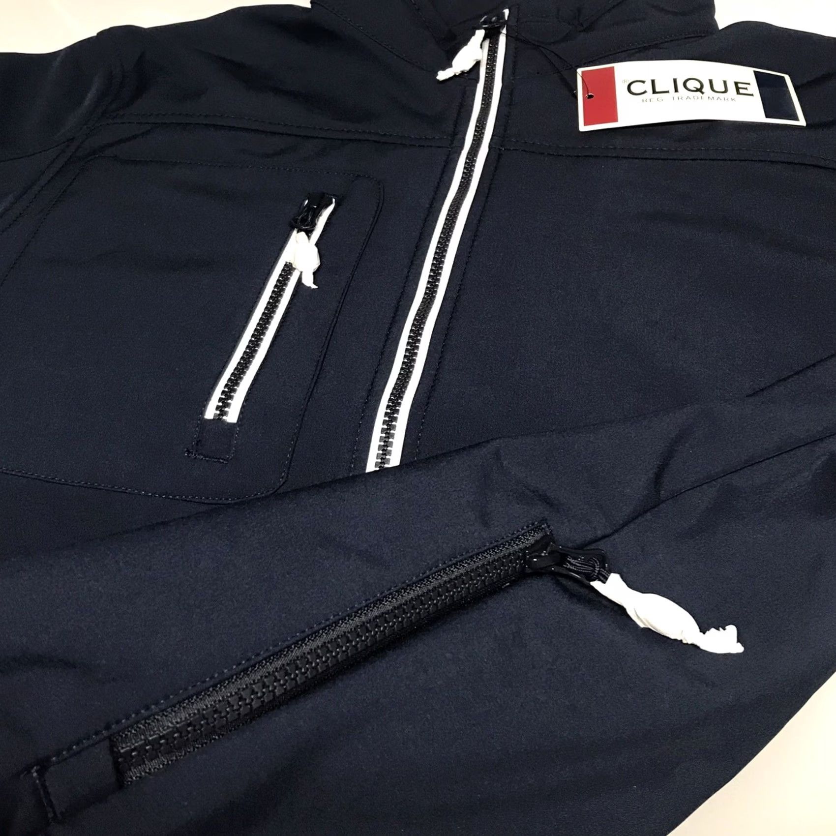 Vintage Clique Softshell Zip Jacket Unisex Dark Navy Blue S Size S / US 4 / IT 40 - 3 Thumbnail