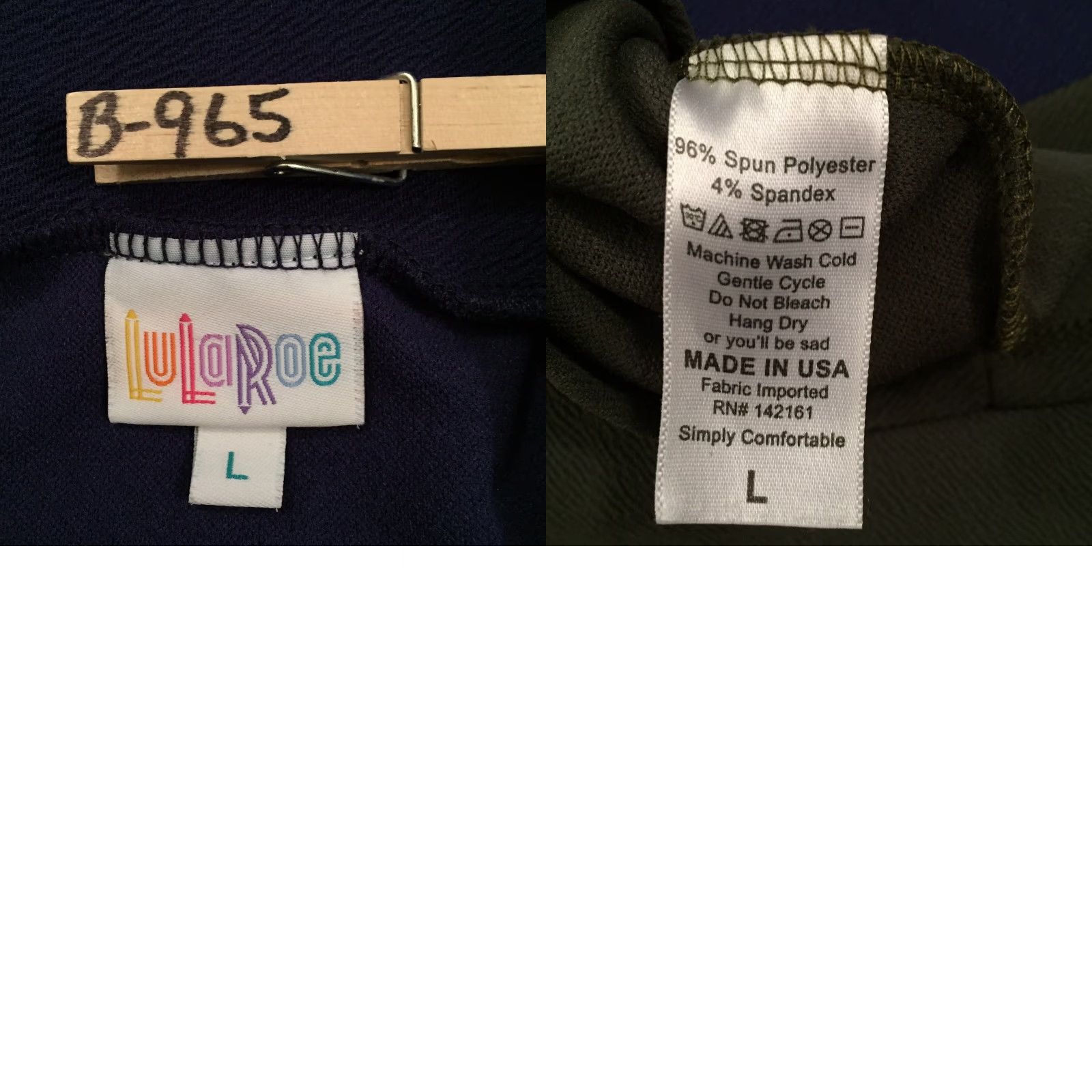 Vintage LuLaRoe Cassie Skirt Large Blue Gray Knee Length Unlined Pull On Regular Size Women Knit Polyester Spandex Size 36" / US 14 / IT 50 - 8 Thumbnail