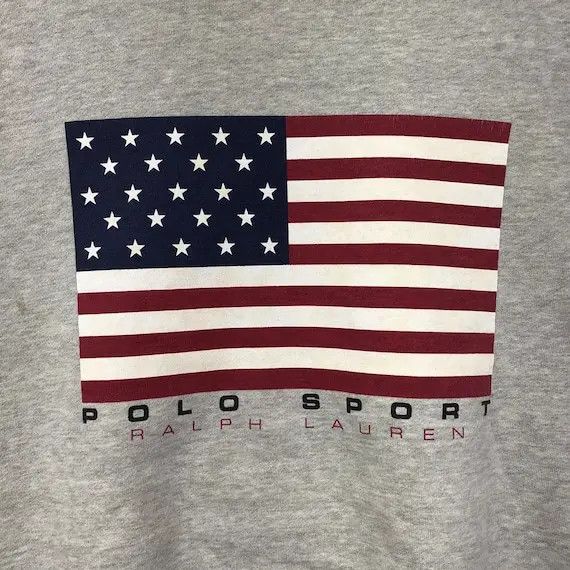 Polo Ralph Lauren Vtg 90’ POLO SPORT USA Flag Ralph Lauren Sweatshirt Pullover Size US M / EU 48-50 / 2 - 5 Thumbnail