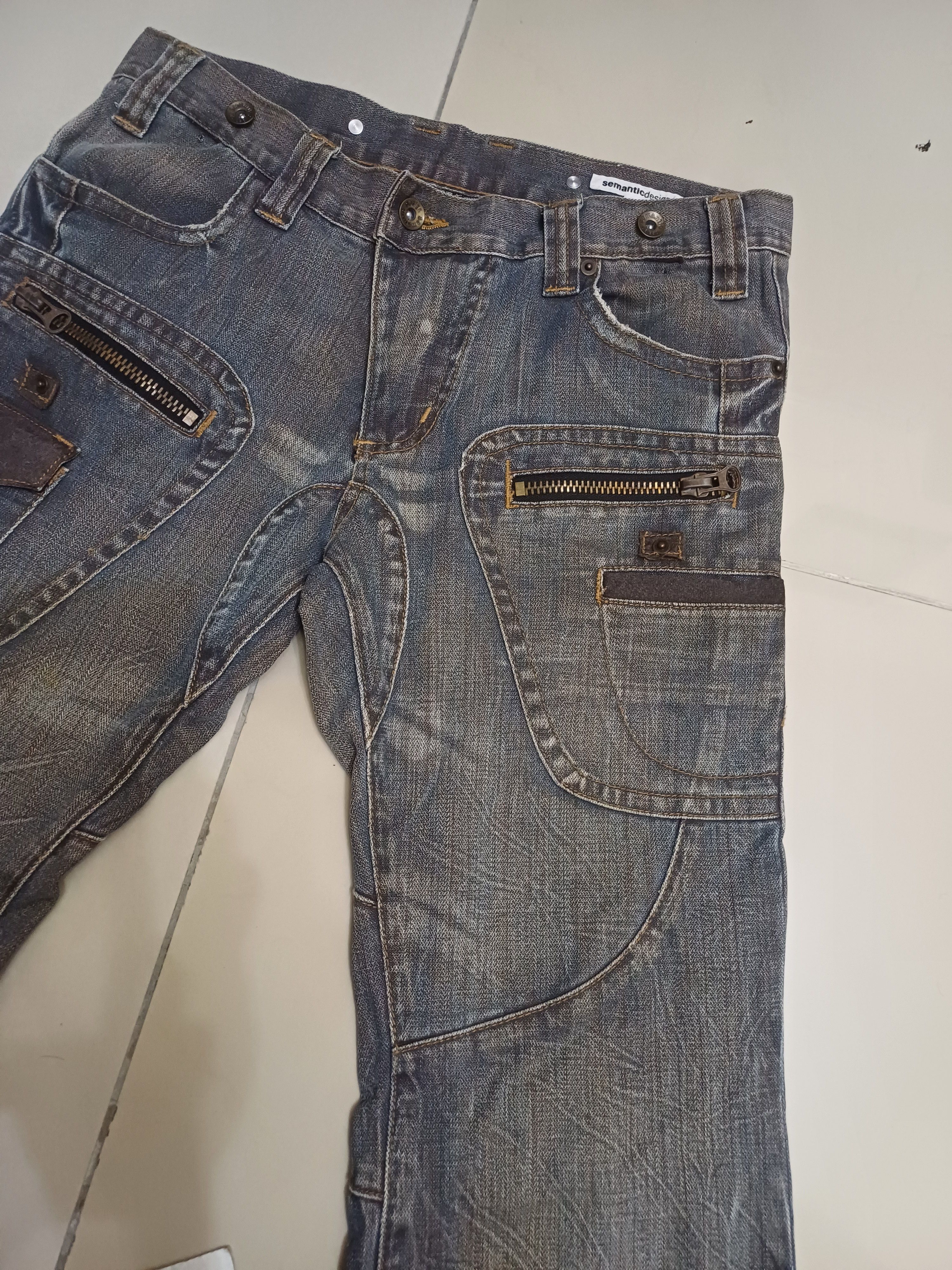 Japanese Brand × semanticdesign Crazy Vtg distressed Trash Flared Design semantic design 🔥 Size US 30 / EU 46 - 9 Thumbnail