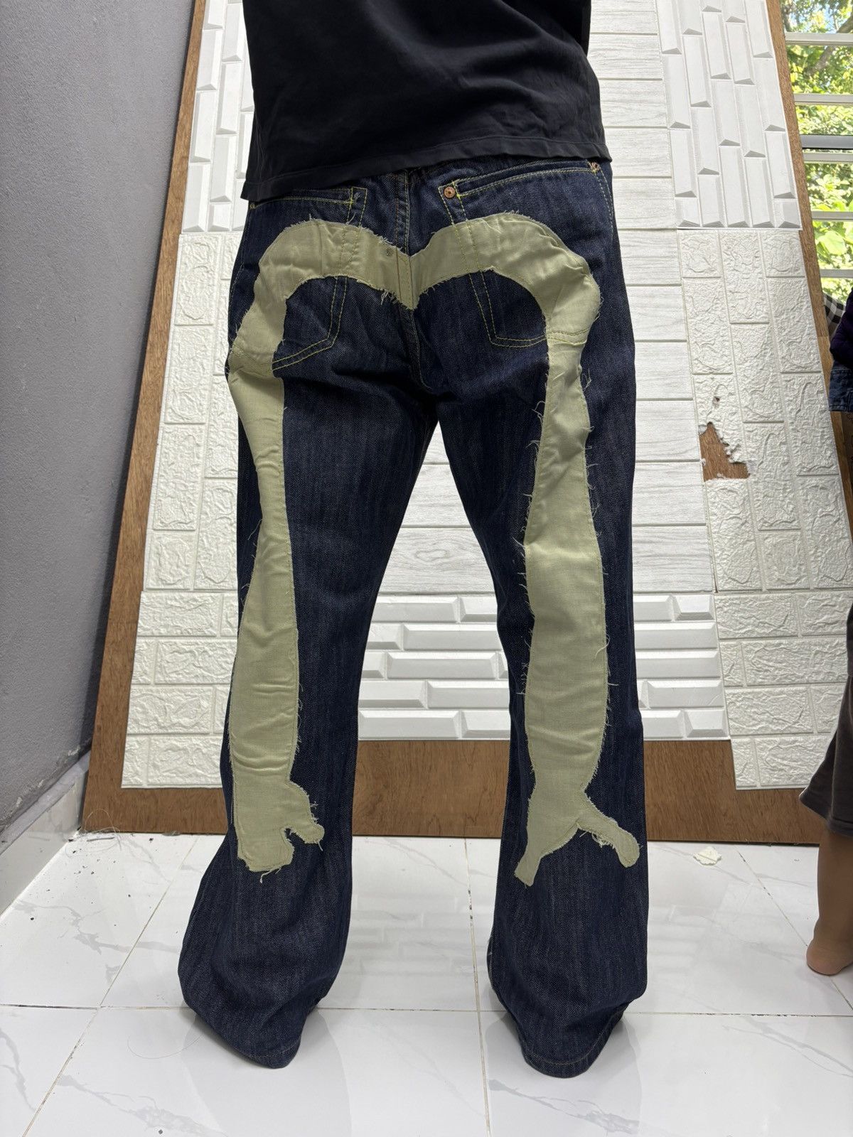 Japanese Brand VINTAGE EVISU JAPAN CUSTOM DAICOCK BAGGY DENIM JEANS Size US 32 / EU 48 - 17 Thumbnail
