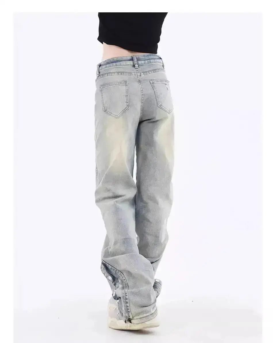 Japanese Brand Washed side zipper buckle jeans Size US 30 / EU 46 - 2 Thumbnail