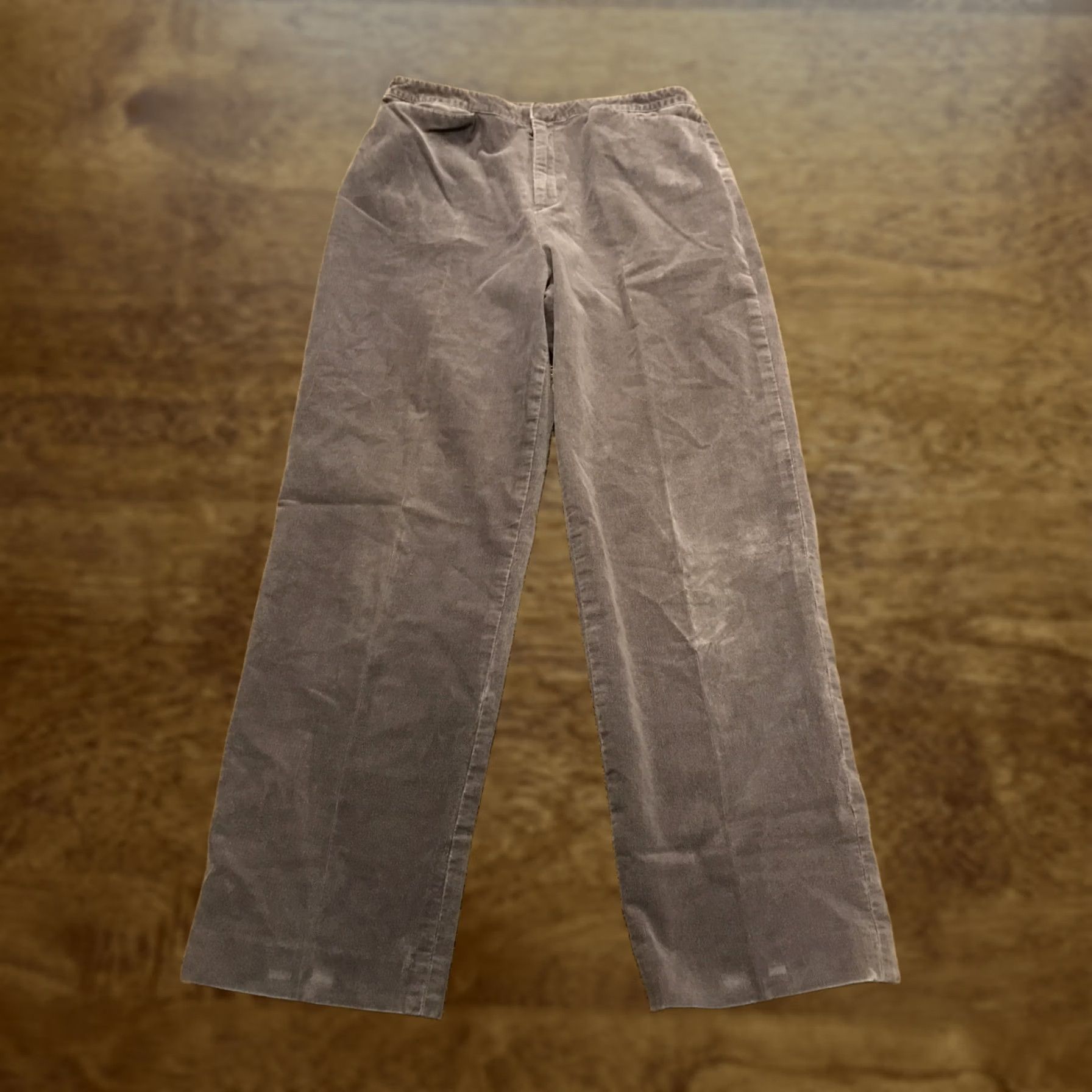 Vintage Casual Corner Annex Pants Womens Gray Corduroy 10P Petite Regular Straight Inseam 27 in Pockets 28 in Waist Designer Vintage No Size 32" / US 10 / IT 46 - 1 Thumbnail