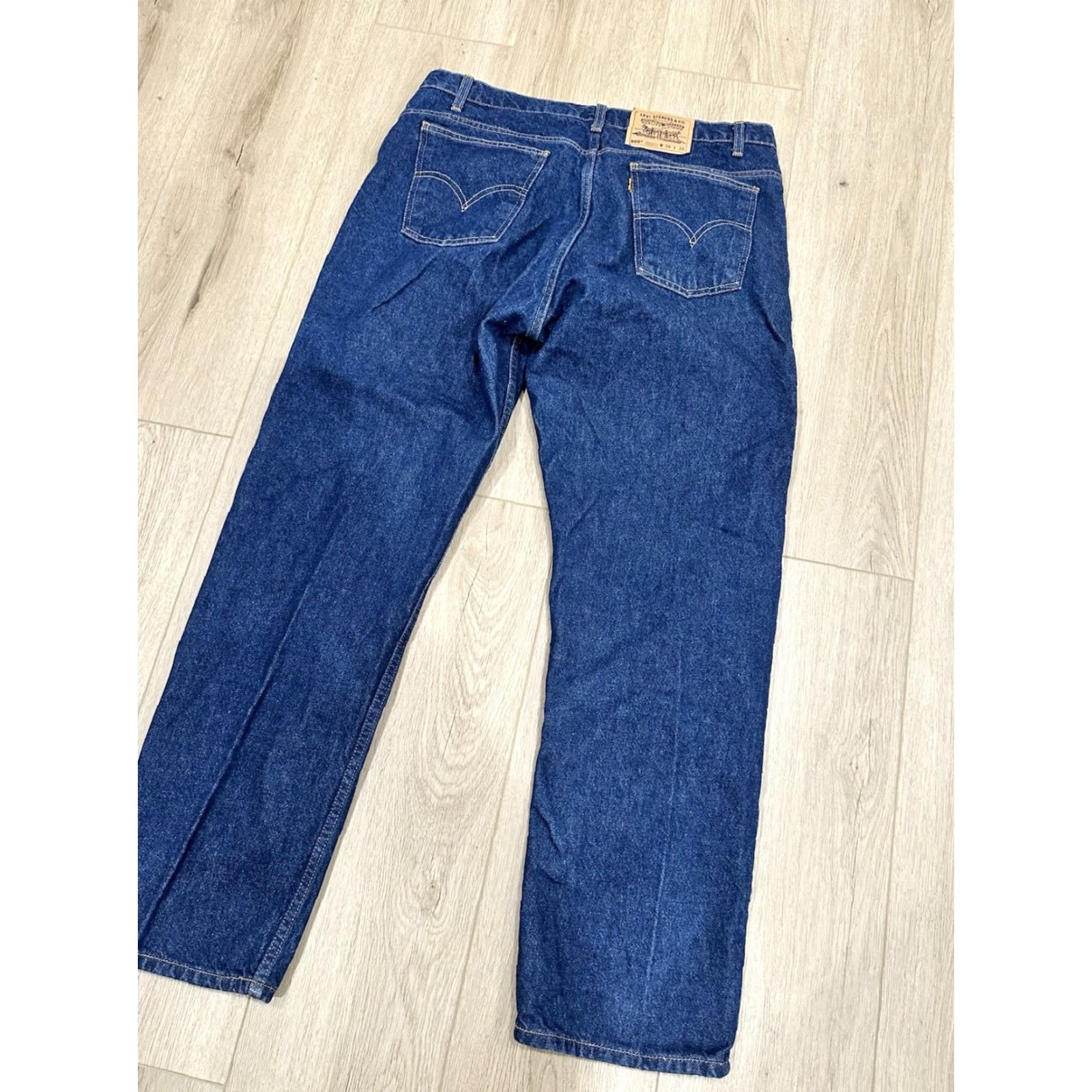 Levi's VINTAGE Levi's 505 Jeans Mens 36x30 Regular Blue Denim 1995 Straight Distressed? No — Grunge Rock Logo Orange Tab 5-Pocket Denim Cotton Regular Size US 36 / EU 52 - 2 Thumbnail