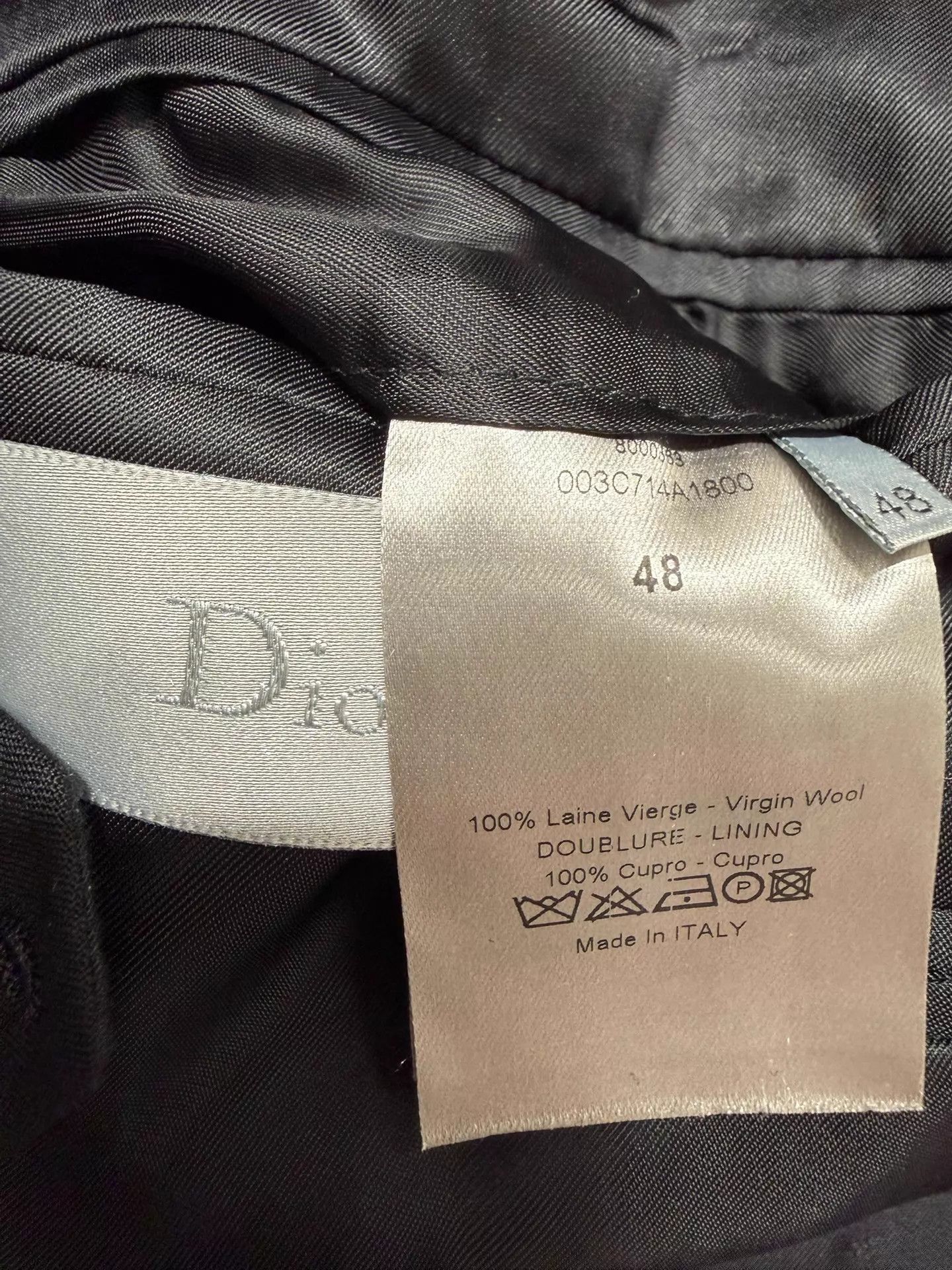 Dior Dior Men 2023ss Black Two-Button Wool Suit 48 Size 48R - 6 Thumbnail