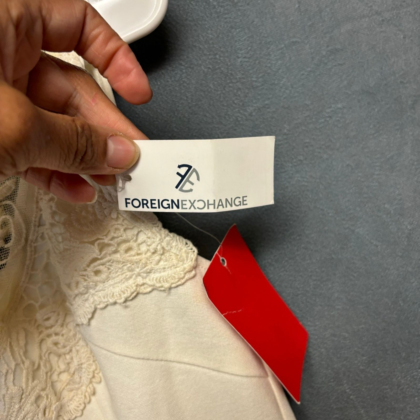 Foreign Exchange Foreign Exchange Lace Peplum Dress Sz Small Eyelet Crochet Size S / US 4 / IT 40 - 10 Thumbnail