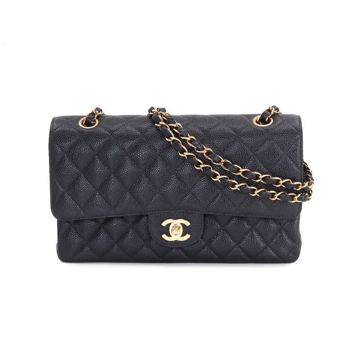 Chanel CHANEL Matelasse 25 Chain Shoulder Bag Caviar Skin Black A01112 ...