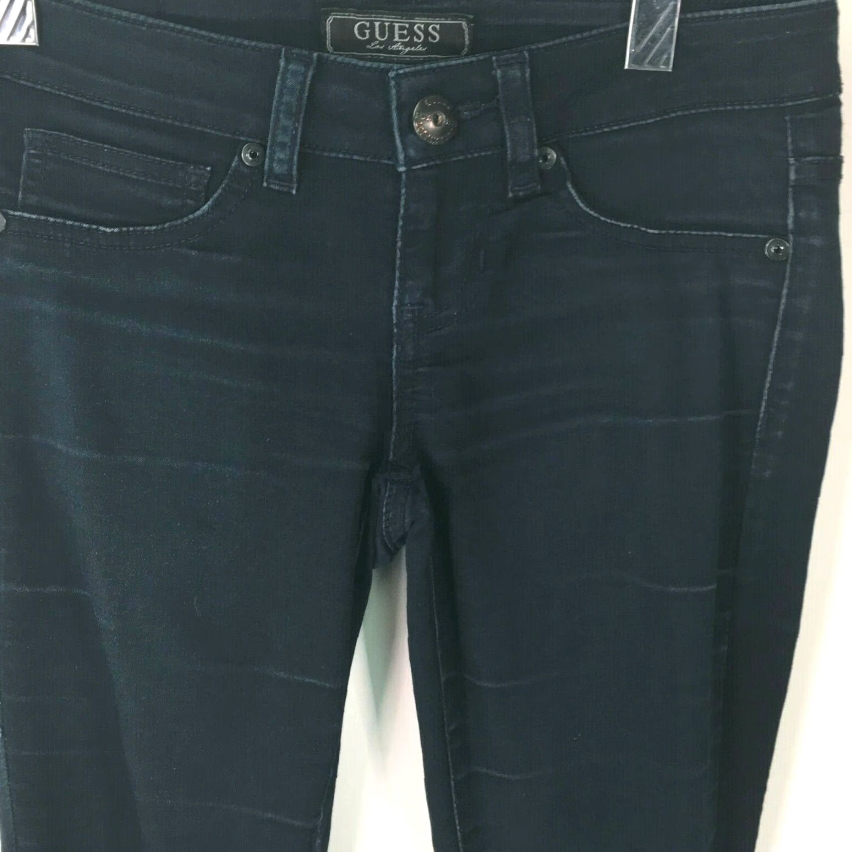 Guess GUESS Denim Jeans Women Skinny 23 Blue Inseam 26 Regular Rise Ultra Low 5" Belt Loops 5-Pocket Design Mens? No Women Size 40" / US 18 - 2 Thumbnail
