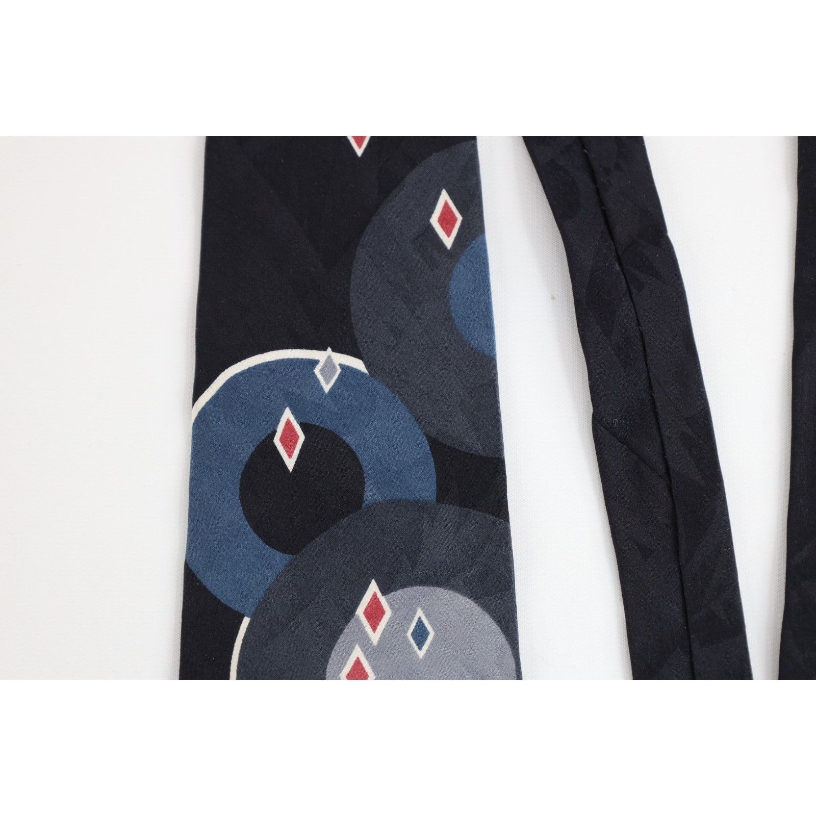 Vintage Vintage 90s Streetwear Geometric Diamond Silk Neck Tie Size ONE SIZE - 3 Thumbnail