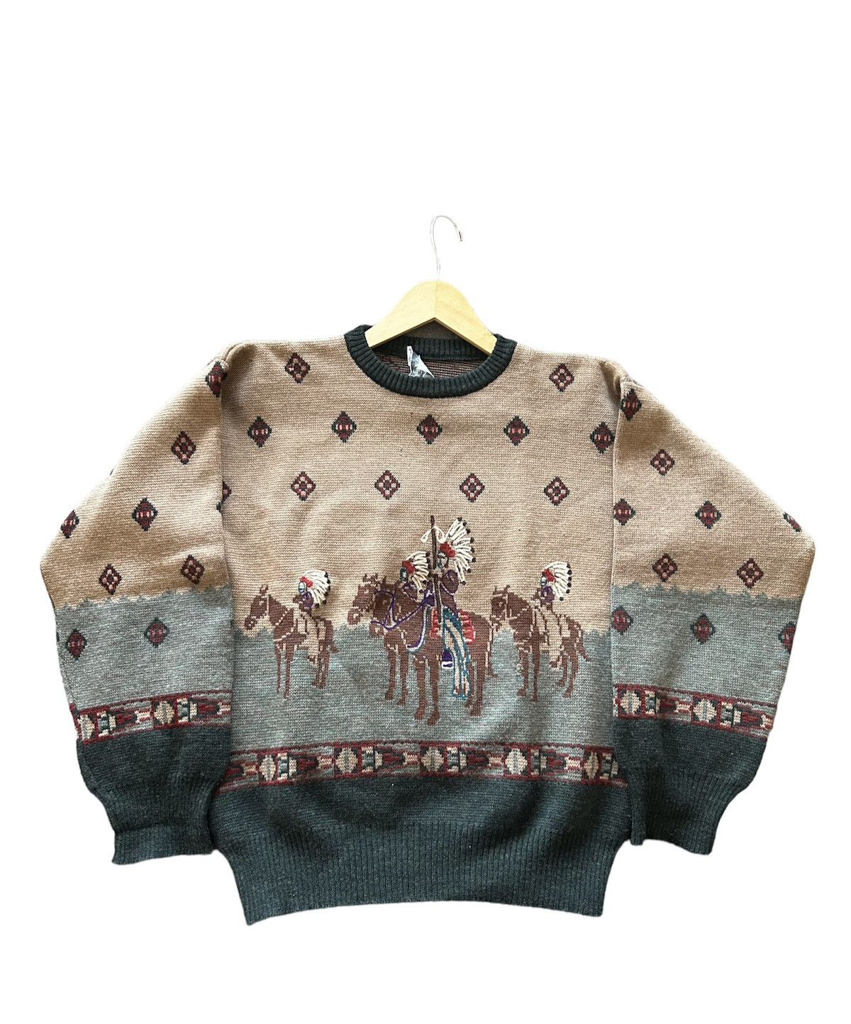 Vintage Vintage Native American knit sweater Size US M / EU 48-50 / 2 - 1 Thumbnail
