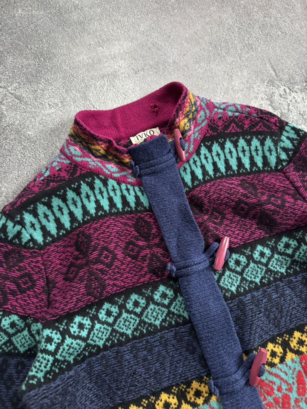 Dale Of Norway Ivko 44size printed flowers aztec knitwear jacket cardigan Size L / US 10 / IT 46 - 14 Thumbnail