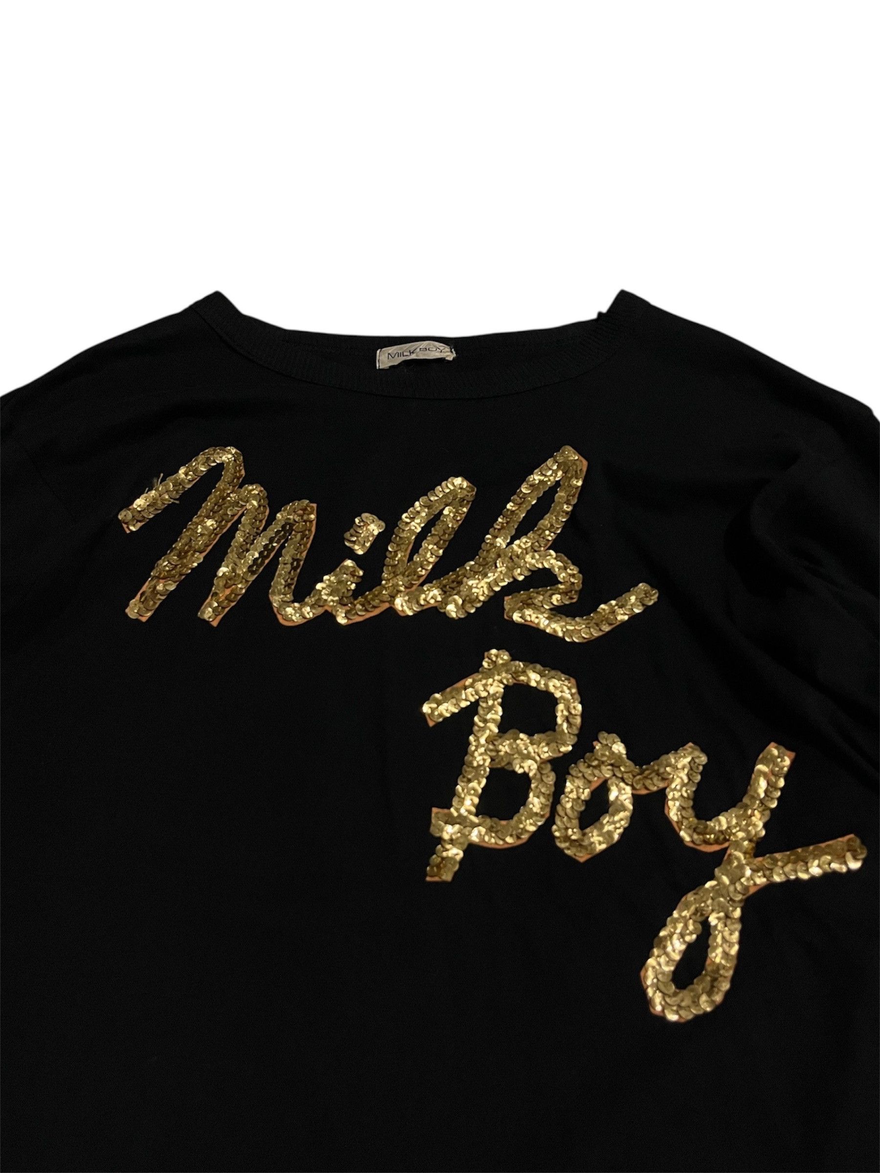 20471120 MILK BOY Japanese Brand Sequin Vintage T-Shirt Size US S / EU 44-46 / 1 - 2 Thumbnail