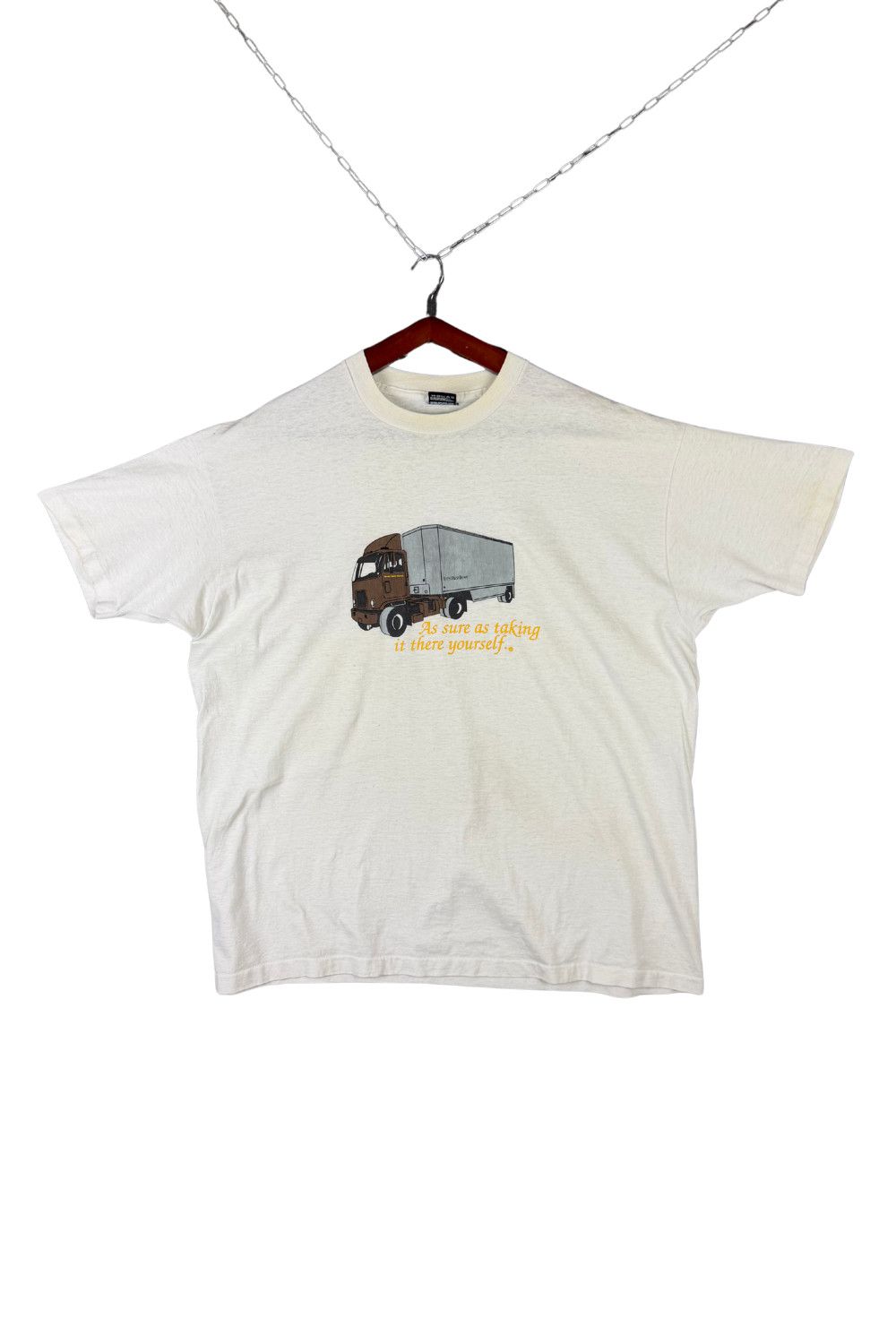Fruit Of The Loom UPS Promo Tee - “As sure as taking it there yourself” FOTL Size US XXL / EU 58 / 5 - 1 Thumbnail
