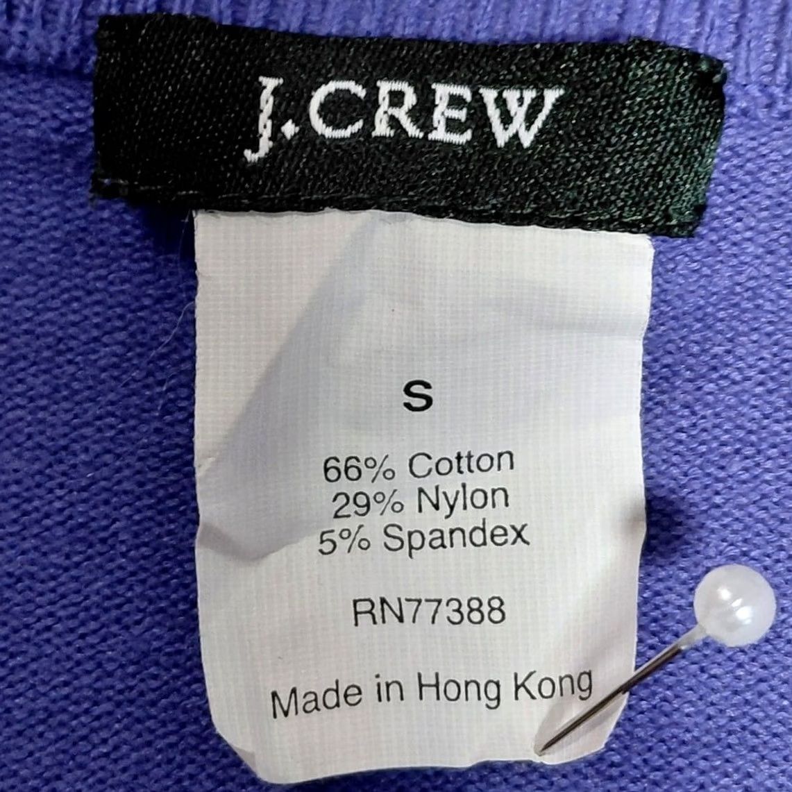 J.Crew J.CREW Purple Cardigan Sweater Solid Knit Women Size S Cardigan, Crew Neck, Button, Lightweight, Stretch, Casual Workwear Women Size S / US 4 / IT 40 - 3 Thumbnail
