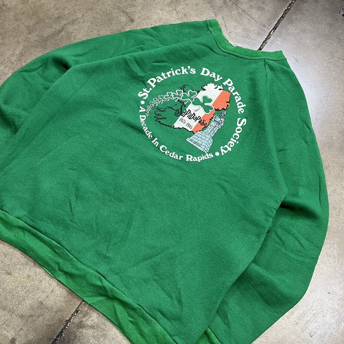 Vintage Vintage 80s St Patricks Day Irish Crewneck Sweatshirt Raglan Size US XL / EU 56 / 4 - 2 Thumbnail