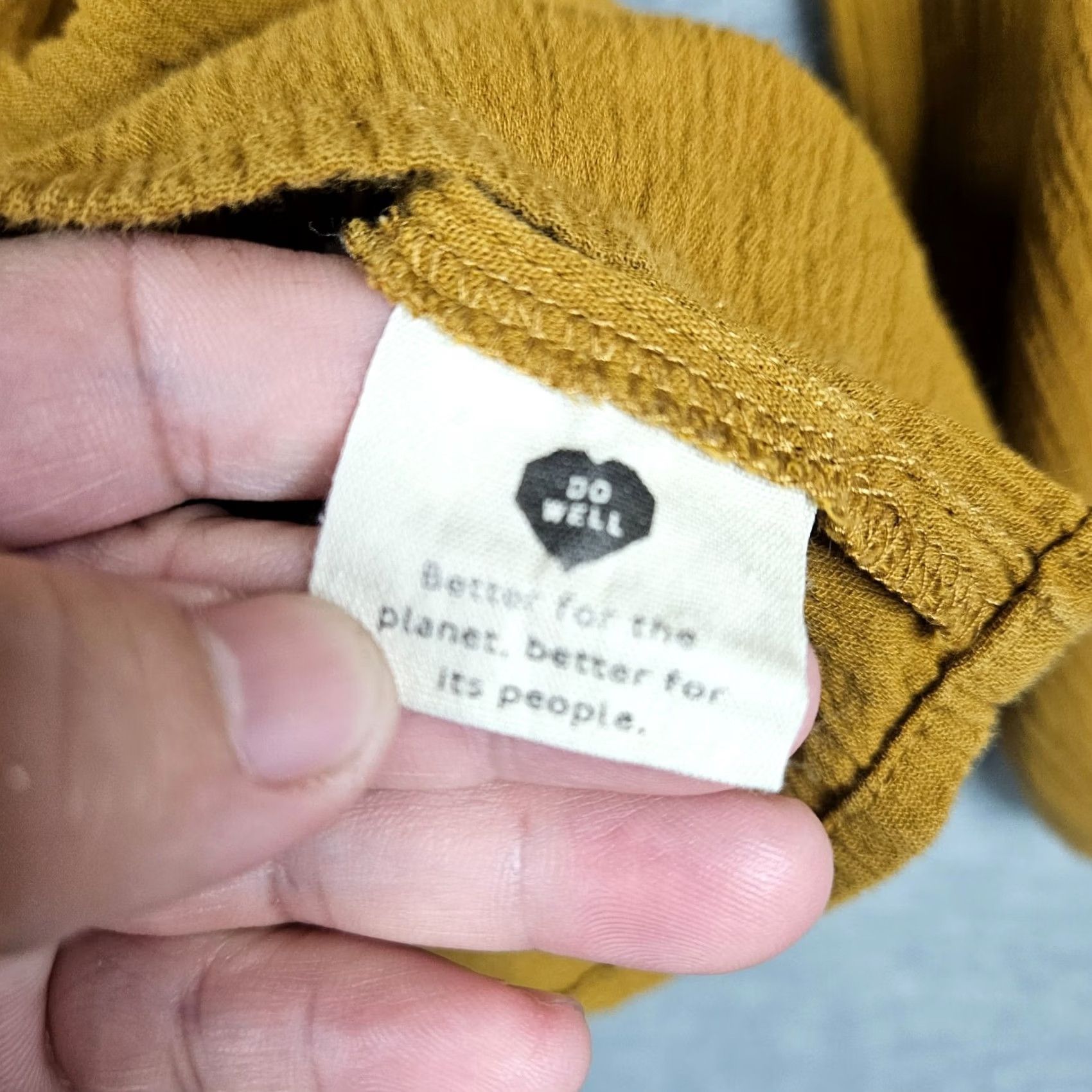 Madewell Madewell Blouse Shirt Womens Puffy Sleeved Smocked Peplum Casual Top Regular Size 6 Brown Cotton Blend Short Sleeve Front Pullover Size M / US 6-8 / IT 42-44 - 5 Thumbnail