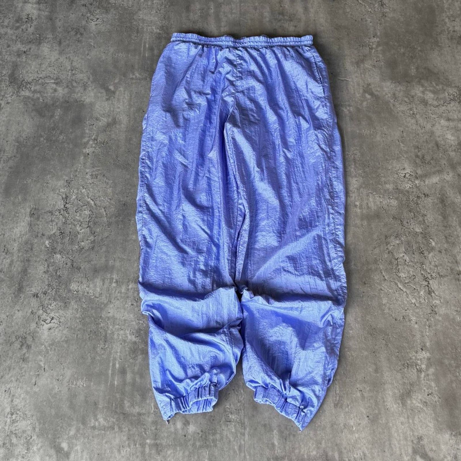 Japanese Brand × Vintage Vintage 90s Light Purple Nylon Trackpants Sweatpants Size US 32 / EU 48 - 1 Thumbnail