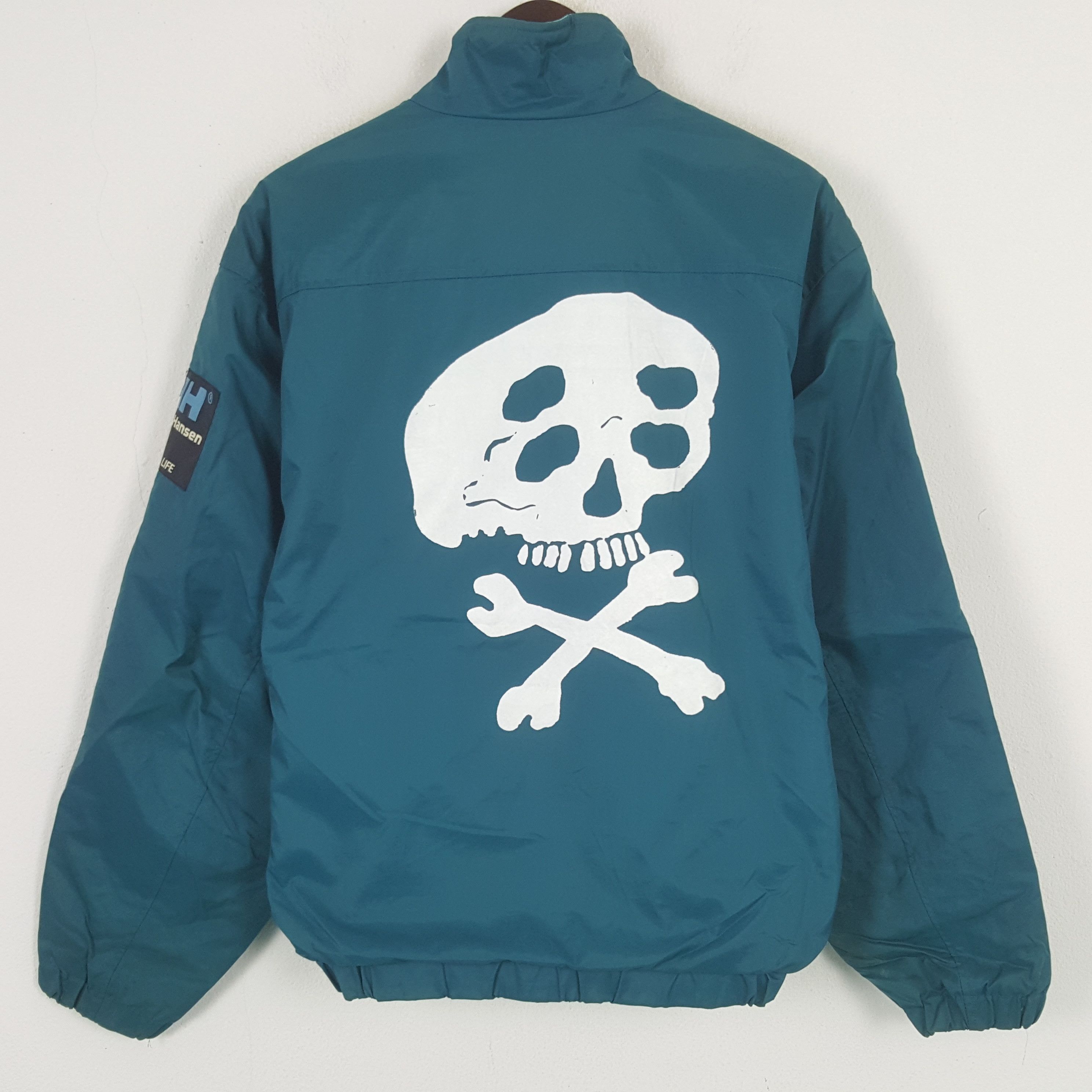 Helly Hansen × Vintage Vintage Helly Hansen Custom Japan Skull Winter Jacket Size US L / EU 52-54 / 3 - 1 Thumbnail