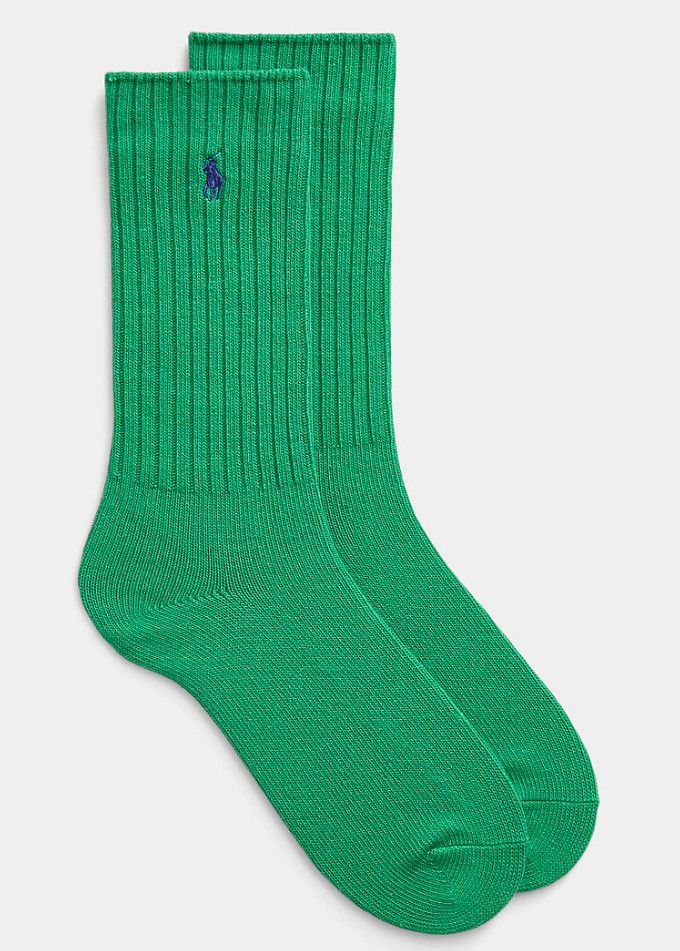 Polo Ralph Lauren Polo Ralph Lauren Classic Crew Rib Socks Green Size ONE SIZE - 1 Thumbnail