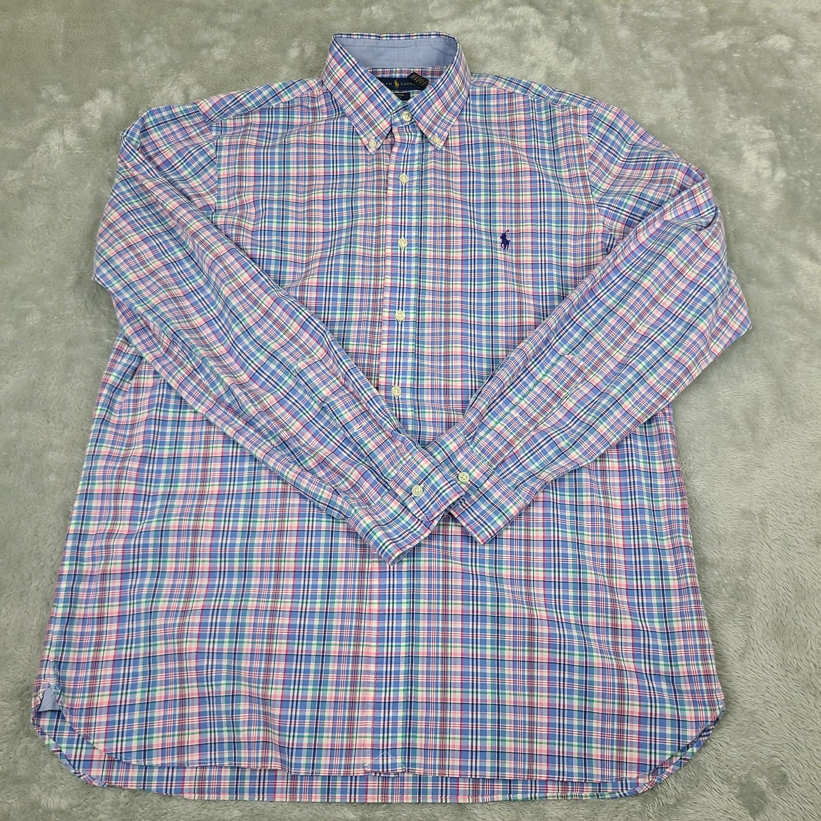Ralph Lauren Ralph Lauren Mens Size Large Multi-Color Plaid Stretch Butto Size US L / EU 52-54 / 3 - 1 Thumbnail