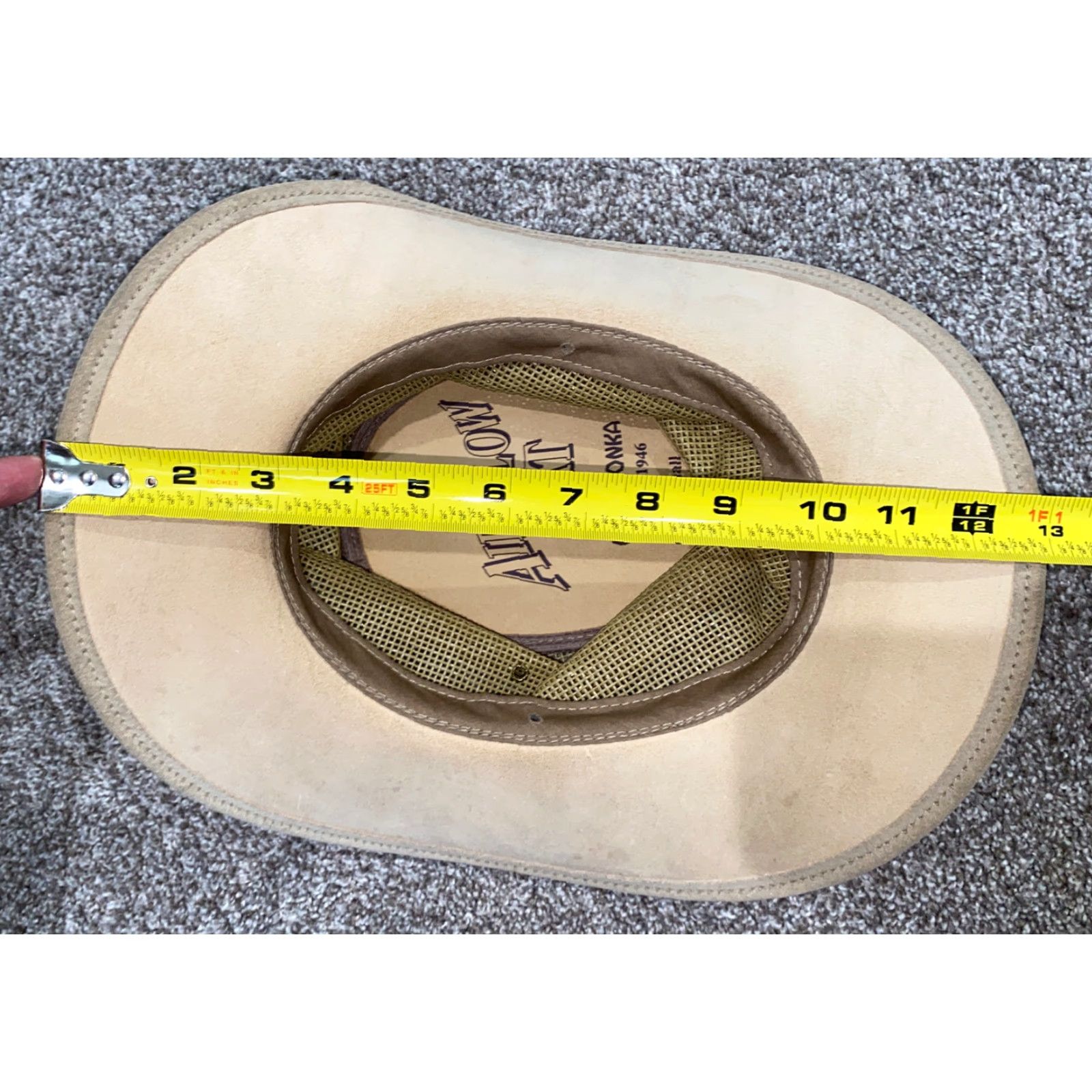Minnetonka Minnetonka Beige Leather Cowboy Hat Size S Western Mens Size ONE SIZE - 5 Thumbnail