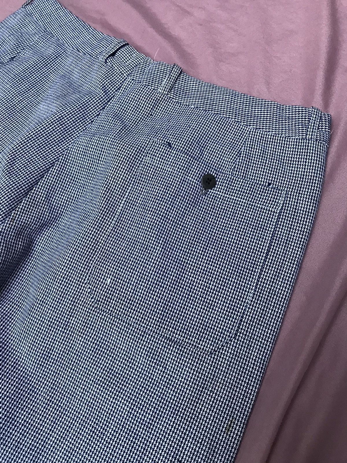 Self Edge SELVEDGE VINTAGE WOVEN HOUNDSTOOTH FABRIC CHORE PANTS Size US 30 / EU 46 - 9 Thumbnail