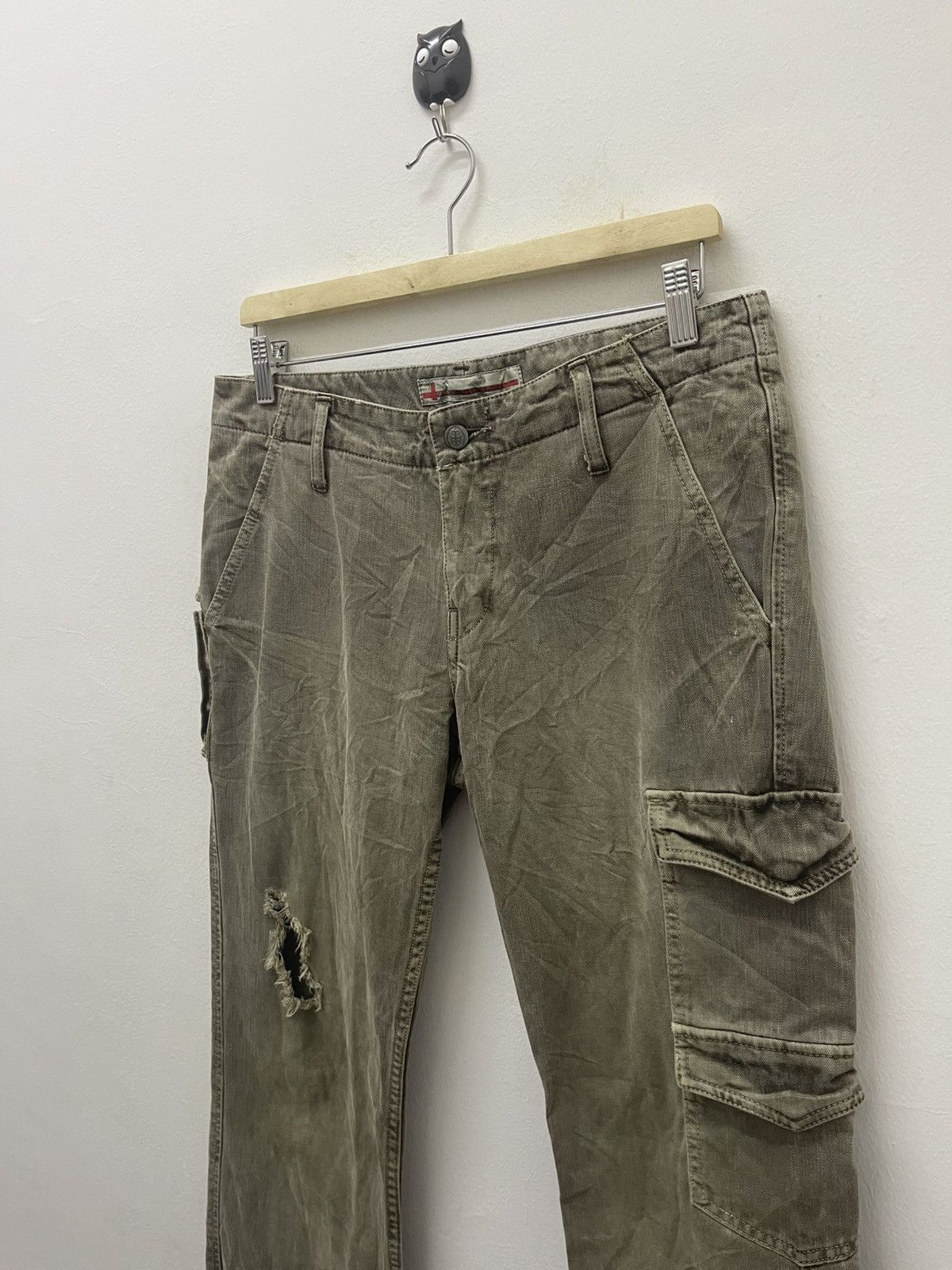 Le Grande Bleu (L.G.B.) Rare Vintage GENOESE Flare Tactical Cargo Style Size US 31 - 4 Thumbnail