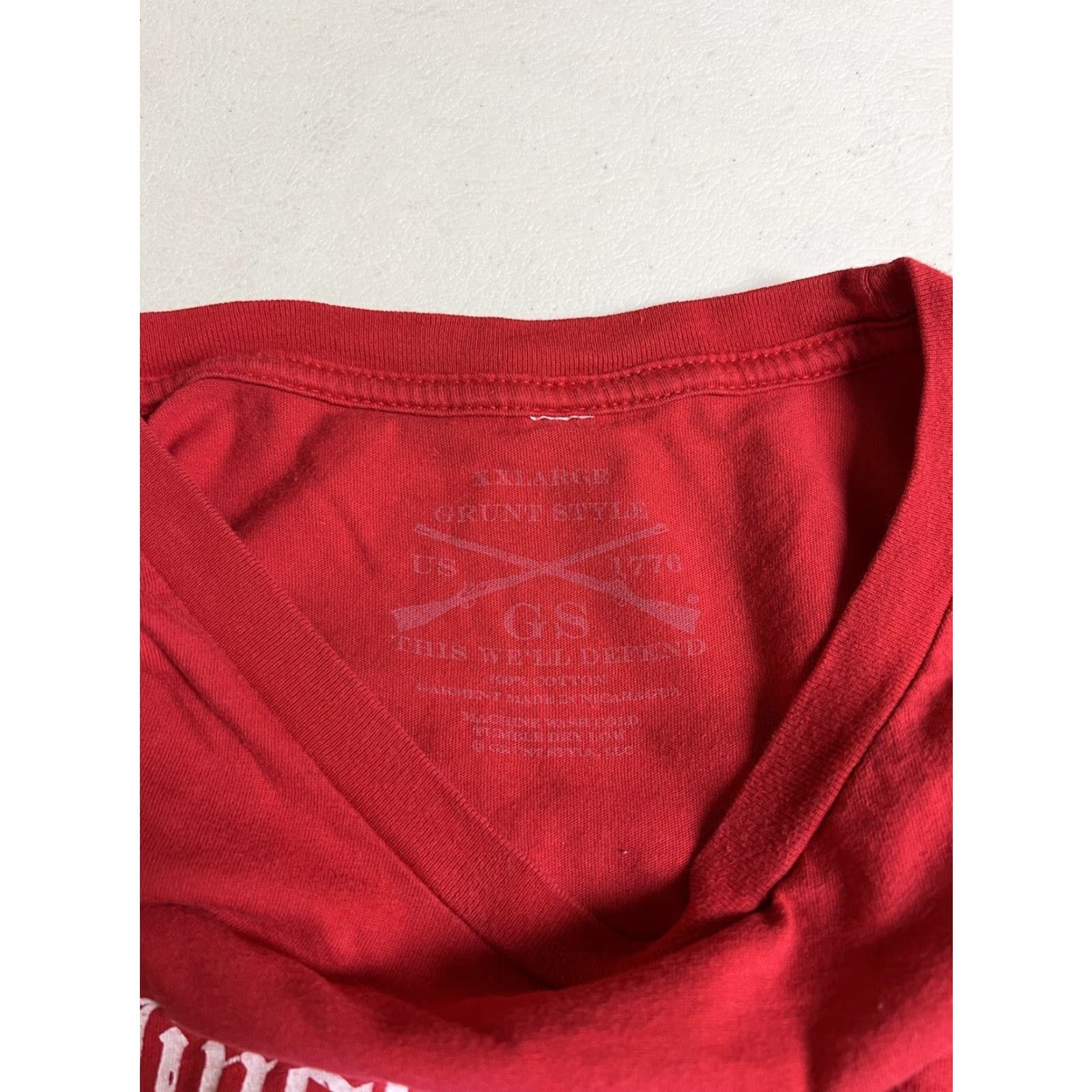 Vintage Grunt Style T-Shirt Unisex Adults 2XL Red Grip Jingle These Cotton Jersey Crew Neck Short Sleeve Military Graphic Print Vintage No Size US XXL / EU 58 / 5 - 5 Thumbnail