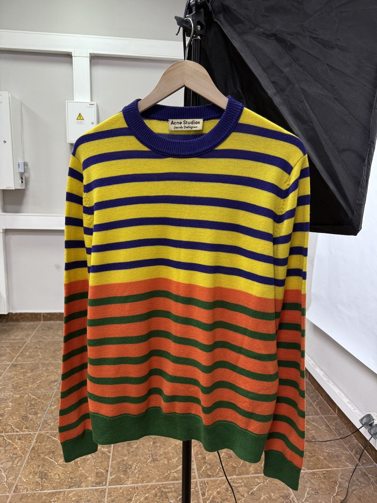 Acne Studios 🇨🇭 Acne Studios Jacob Dahlgren Wool Laine Striped Sweater Y2K Size US S / EU 44-46 / 1 - 1 Thumbnail