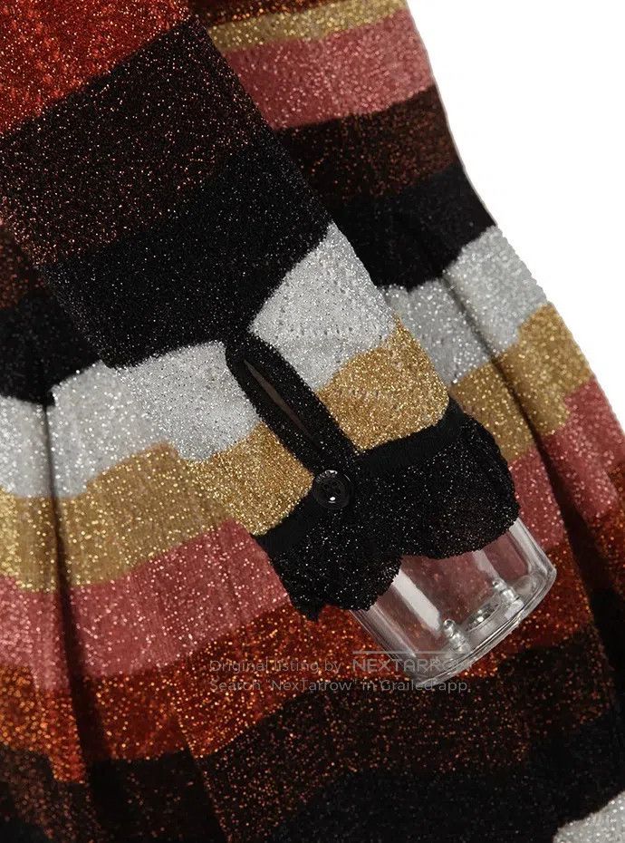 Fendi Fendi Lurex Dress with Classic Striped Design, Wool Blende Size XS / US 0-2 / IT 36-38 - 6 Thumbnail