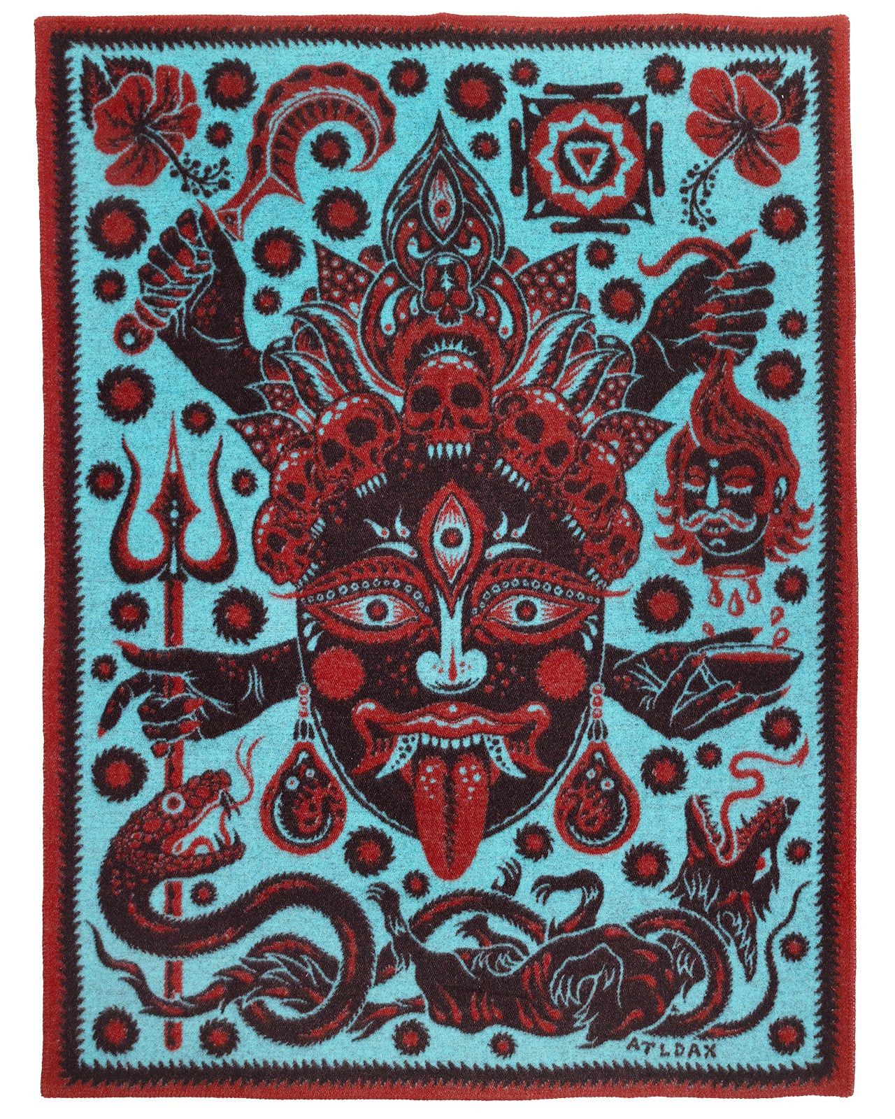 Designer × Indigofera Indigofera x Björn Atldax "Kali" Wool Blanket Size ONE SIZE - 1 Preview