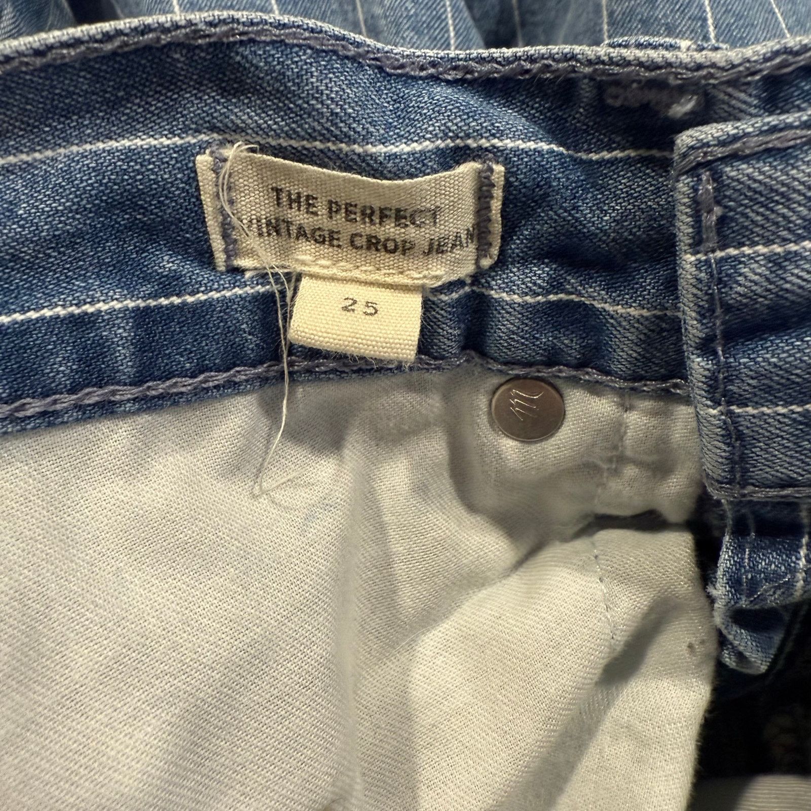 Madewell Madewell Women’s Striped Cropped Jeans Size 25 Size 25" / US 0 / IT 36 - 6 Thumbnail